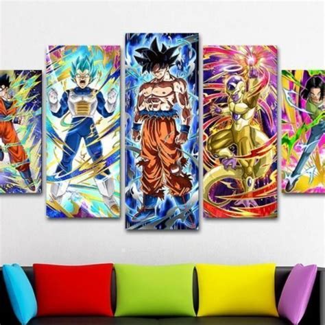 Red stage 4 (super saiyan) power: Dragon Ball Z Goku Evolution Anime Canvas Wall Art - Canvas In House in 2020 | Anime canvas, 5 ...