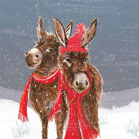 Donkeys Charity Christmas Cards Multipack Nspcc Pack Of 10 Nspcc Shop