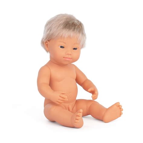 Miniland Dolls Anatomically Correct Baby Caucasian Blond Boy With