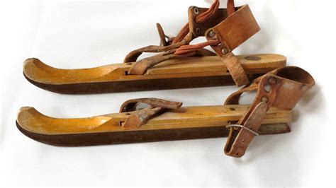 Antique Primitive Wooden Ice Skates Dutch By Beehavenhome On Etsy