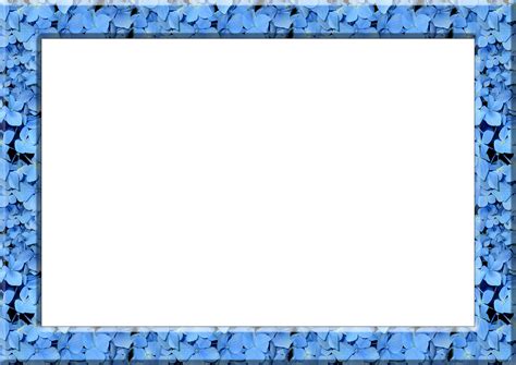 Vector images are also available. Flower frame border blue flowers - Photopublicdomain.com