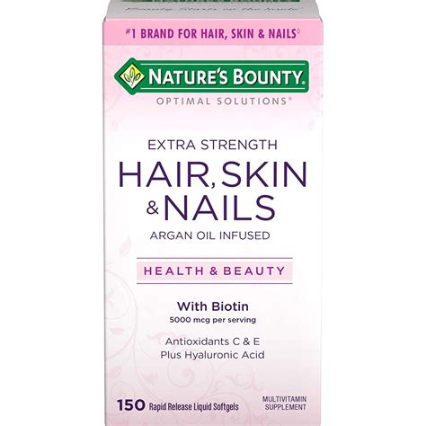 Natures Bounty Extra Strength Hair Skin And Nails 150 Softgels