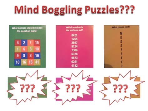 Mind Boggling Puzzles Tutor Time Teaching Resources