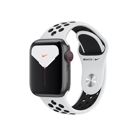 Apple Watch Nike Series 5 Gps Cellular 40mm Silver Aluminium Case With Pure Platinum Black