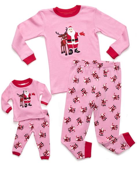 Leveret Leveret Kids And Toddler Pajamas Matching Doll And Girls Pajamas