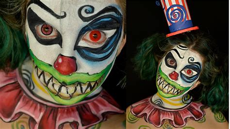 Halloween Makeup Tutorial Clown Colorful Make Up Tim Burton Clown