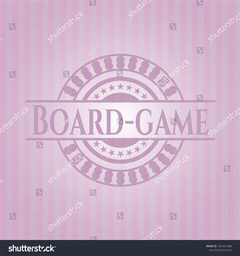 Boardgame Realistic Pink Emblem Vector Illustration Stock Vector