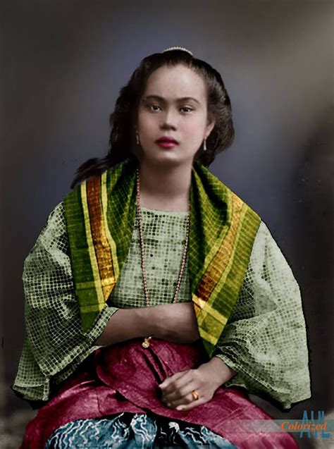 colors for a bygone era niña mestiza china siglo xix colorized vintage portrait of a filipina