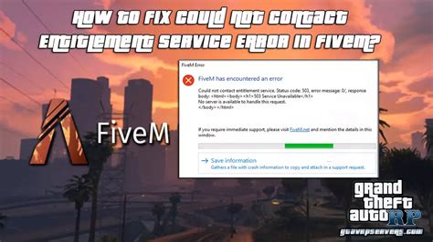 How To Fix Fivem Connection Error Failed Time Out Fivem Crashing Fix