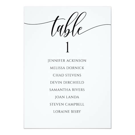 Fun Calligraphy Seating Chart Cards Use These Fun Modern Table Lists