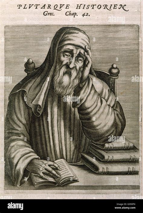 Plutarch Greek Biographer And Historian Date 46 120 Stock Photo