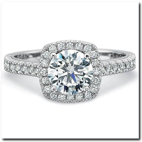 Wedding bands can be plain, set with diamonds, straight or shaped to fit an engagement ring. Halo Setting Engagement Ring
