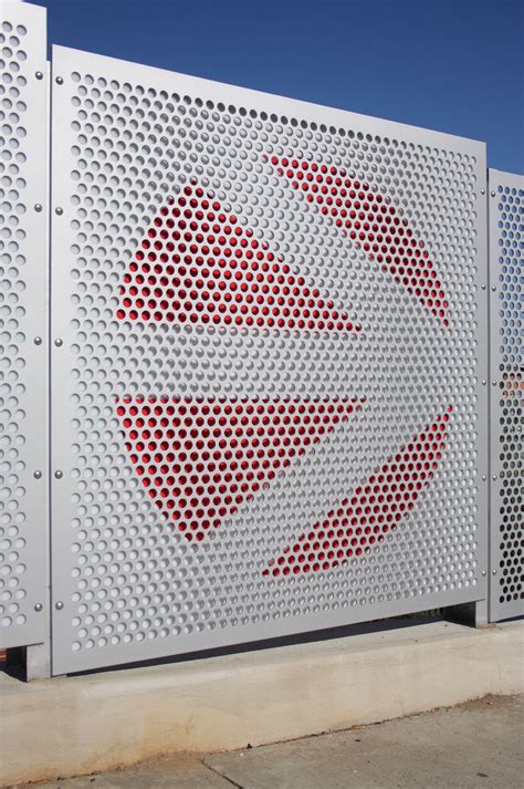Streetscape Perforated Signage At Golden Belt In Durham Nc Design By
