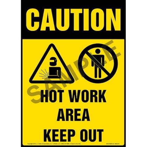 Caution Sign Hot Work Area X Osha Safety Sign My XXX Hot Girl