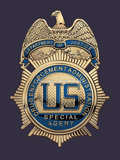 Drug Enforcement Administration Dea Special Agent Badge Over Blue