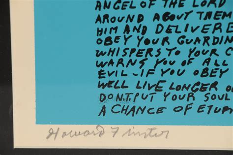Howard Finster Serigraph Of Angel Ebth