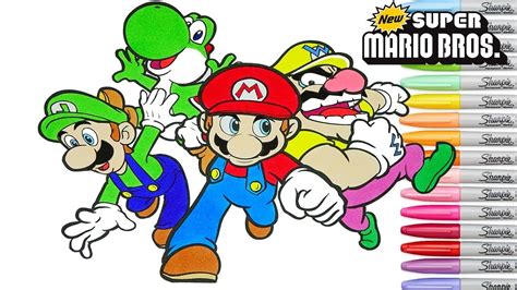 More colors in the world map. Super Mario Bros Coloring Book Pages Nintendo Luigi Yoshi ...