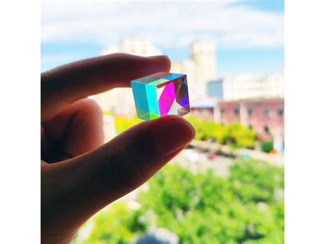 Prism Cube Photographic Dichroic Color K9 Rainbow Laser Cube Prism 18