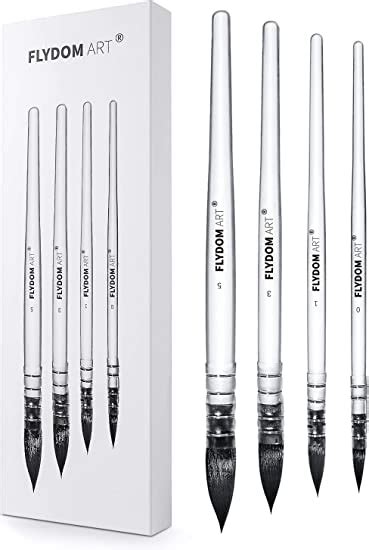Flydom Art Watercolor Paint Brushes Set Soft Synthetic
