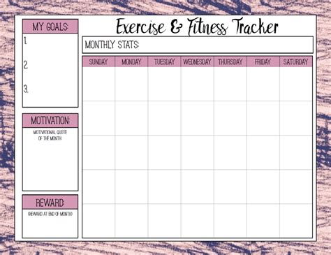 Health Printables Food Tracker Exercise Logs Mood Trackers And More