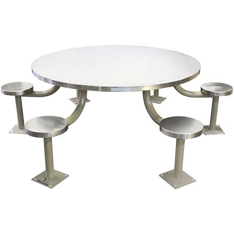 6 Seat Round Stainless Steel Table Kryptomax