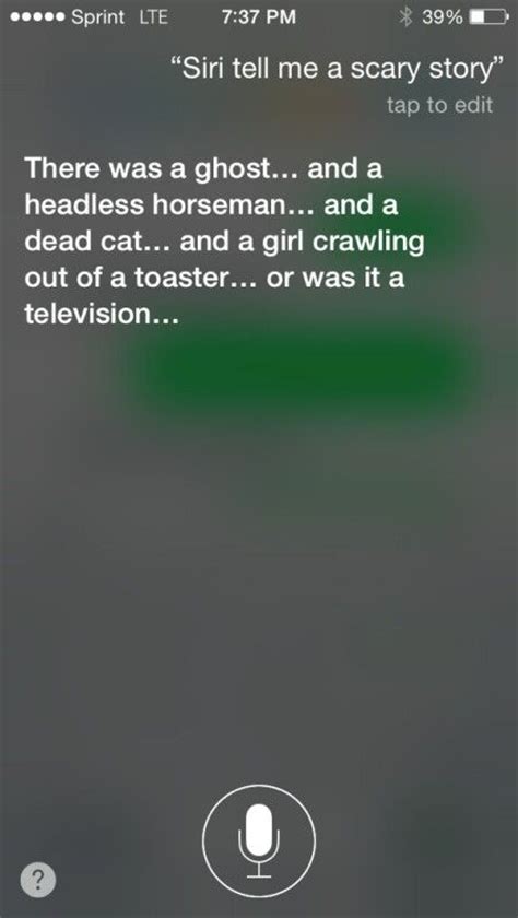 asked siri     scary story