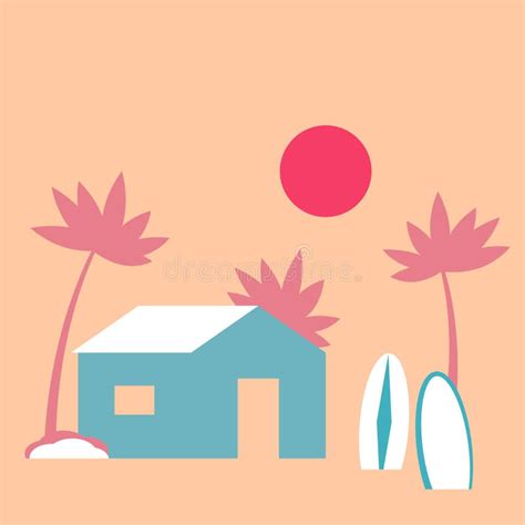 Beach House Stock Vector Illustration Of Blue Holiday 112828375