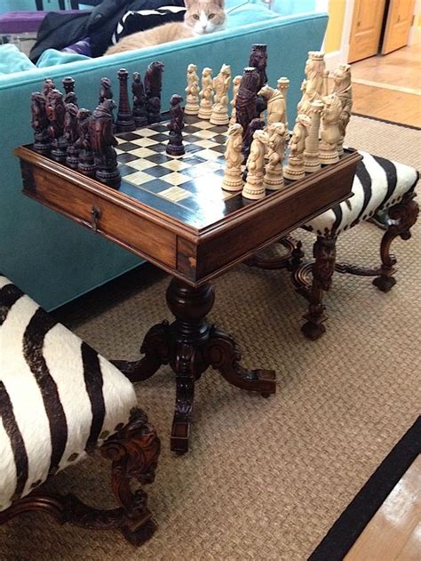 Pin By Debbie Jones On For The Inside Chess Table Chess Board Table