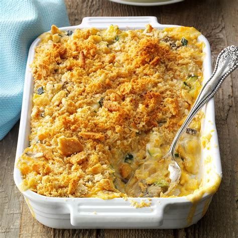 Place the american cheese slices on top of the mixture. Summer Squash Mushroom Casserole | Taste of Home