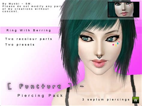 Скачать мод Пирсинг Puncture Septum Piercing Pack V1 бесплатно