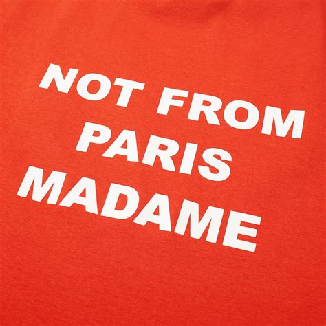 Drôle de Monsieur Bold Backprint Not From Paris Madame Tee Red END