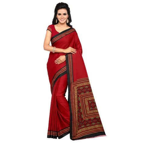 multi color 6 3m crepe unstiched uniform saree with blouse piece at best price in surat satish