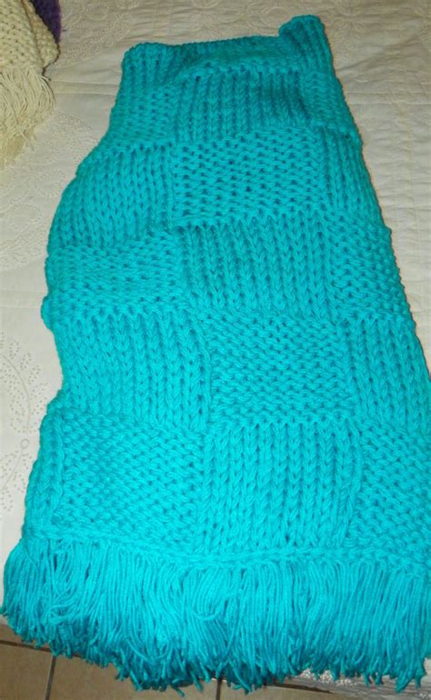 Check spelling or type a new query. Turquoise Blue Knitted Afghan Throw Blanket - Other