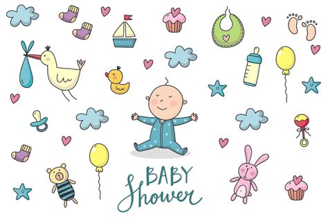 Baby Shower Vector Set Custom Designed Illustrations Creative Market