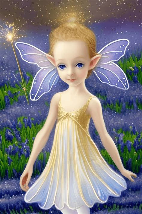 Bluebell Flower Fairy Painting · Creative Fabrica