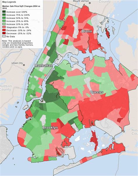 Interviews from business leaders' home offices. Map shows how much NYC home prices have changed in 10 years
