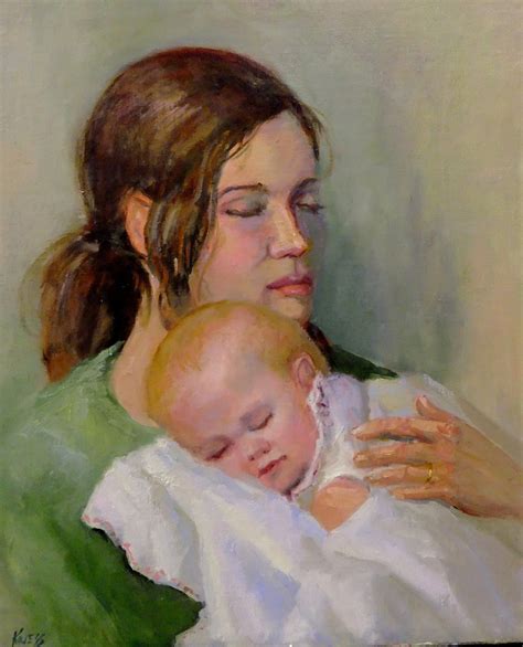 Portrait Artists International Mother And Baby By Patricia Kness