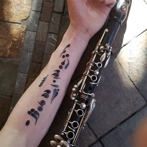 First Tattoo Clarinet Designed By My Father And Done By Pascal Guimond
