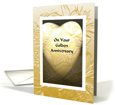 50th Anniversary Cards Heart Of Gold Card 230595