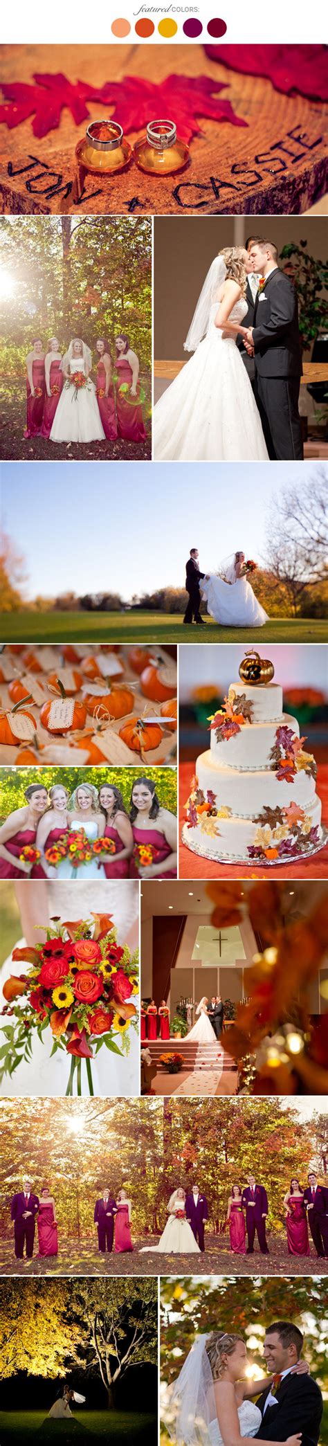 Fall Wedding Colors 25 Combinations Youll Love Bridalguide
