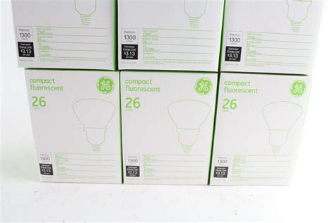 Ge 26w Compact Fluorescent Bulbs 6 Pieces Property Room