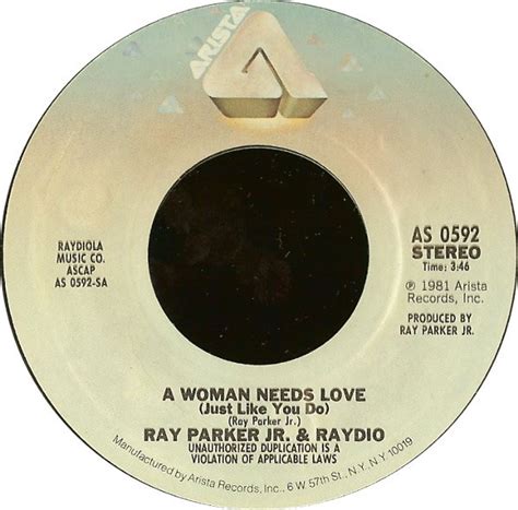 Ray Parker Jr And Raydio A Woman Needs Love Just Like You Do 1981 Pitman Pressing Vinyl