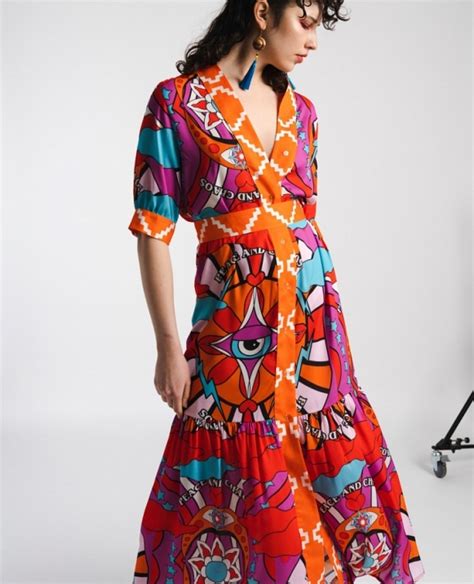 Vonda Dress Recycled Polyester Peace And Chaos El Vestido Maxi