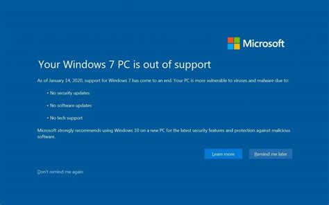 Windows 7 Out Of Support Free Windows 10 Upgrade Still Working Pc