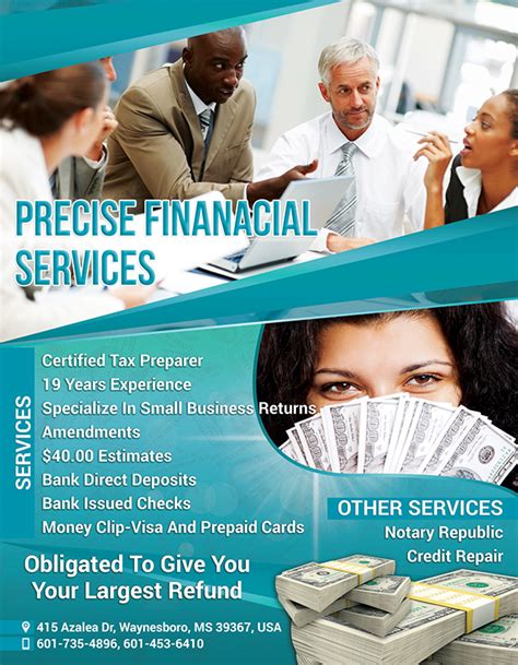 Precise Financial Services Flyer Template On Behance