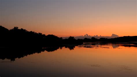 River Sunset Twilight Dark Landscape 4k Hd Wallpaper