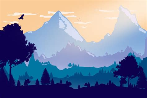 How To Create A 2d Landscape Scene Landscape Easy Photoshop