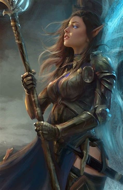Elf Warrior Fantasy Female Warrior Heroic Fantasy Fantasy Art Women
