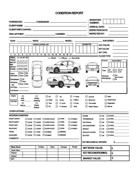 28+ [ Vehicle Condition Report Form Template ] | Vehicle with regard to Truck Condition Report ...