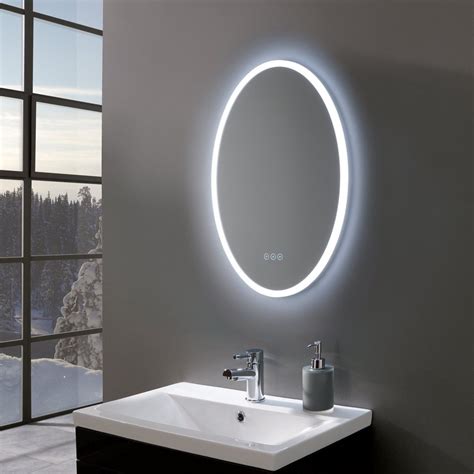 Oval Bathroom Mirrors With Lights Semis Online